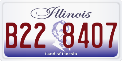 IL license plate B228407