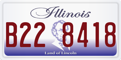 IL license plate B228418