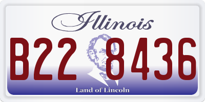 IL license plate B228436