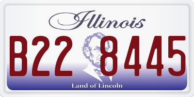 IL license plate B228445