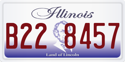 IL license plate B228457