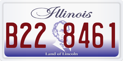 IL license plate B228461