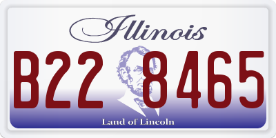 IL license plate B228465