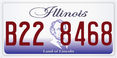 IL license plate B228468