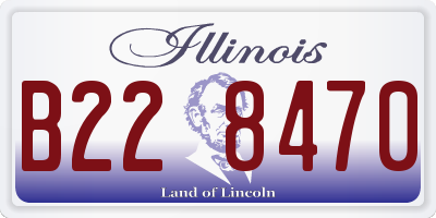 IL license plate B228470