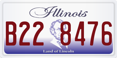 IL license plate B228476