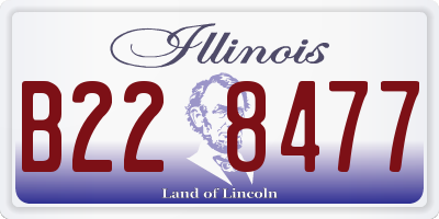 IL license plate B228477