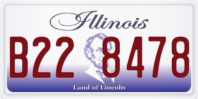 IL license plate B228478