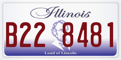 IL license plate B228481