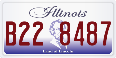IL license plate B228487