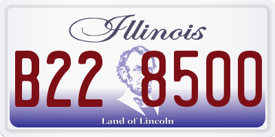 IL license plate B228500