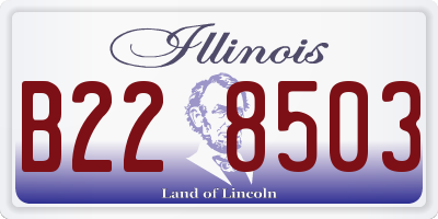 IL license plate B228503