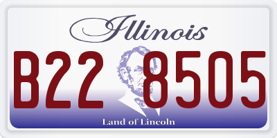 IL license plate B228505