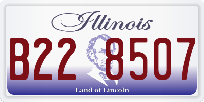 IL license plate B228507