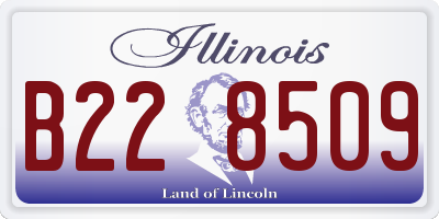 IL license plate B228509