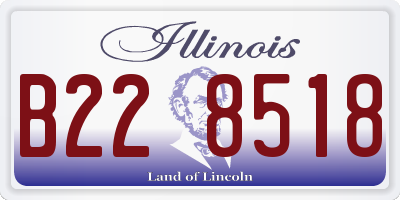 IL license plate B228518