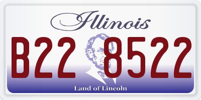 IL license plate B228522