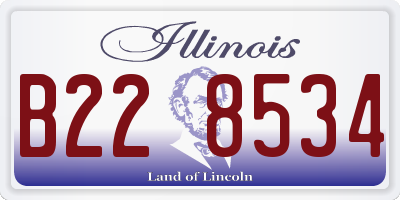 IL license plate B228534