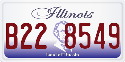 IL license plate B228549