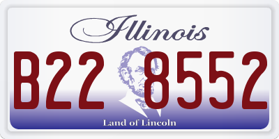 IL license plate B228552