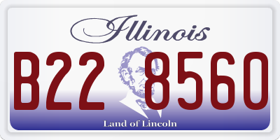 IL license plate B228560