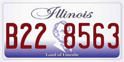 IL license plate B228563