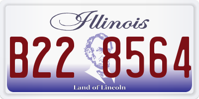 IL license plate B228564