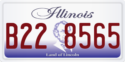 IL license plate B228565