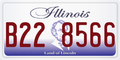 IL license plate B228566