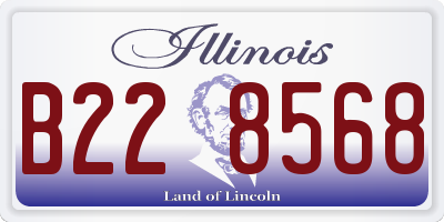 IL license plate B228568