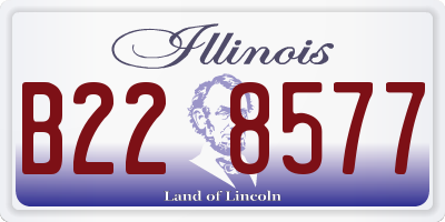 IL license plate B228577
