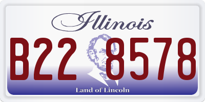 IL license plate B228578