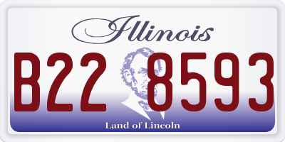 IL license plate B228593