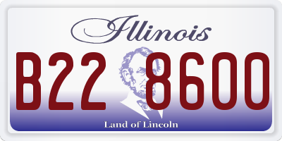IL license plate B228600
