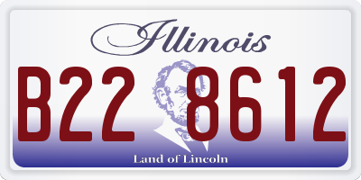 IL license plate B228612