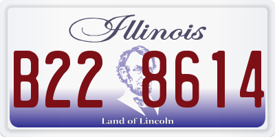 IL license plate B228614
