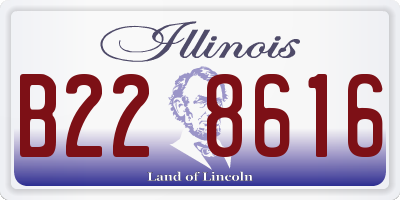 IL license plate B228616