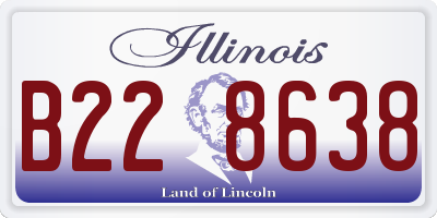 IL license plate B228638