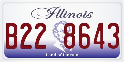 IL license plate B228643