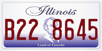 IL license plate B228645