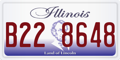 IL license plate B228648