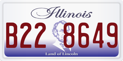IL license plate B228649