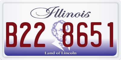 IL license plate B228651