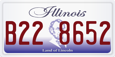 IL license plate B228652