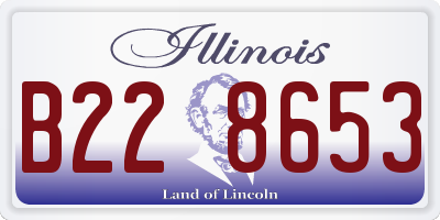 IL license plate B228653