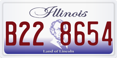 IL license plate B228654