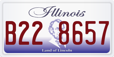 IL license plate B228657