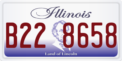IL license plate B228658