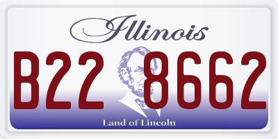 IL license plate B228662