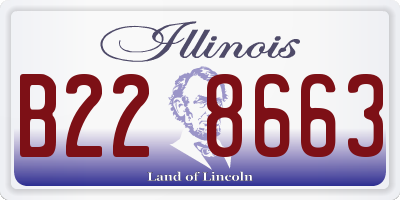 IL license plate B228663